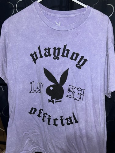 Playboy Official Purple Tee Shirt Size Large - Picture 1 of 3