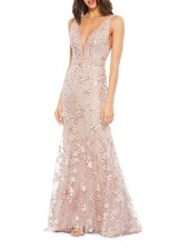 NWT, Mac Duggal Embroidered Floral Modified A-Line Gown Size 10 LD137