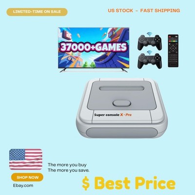 Super Console X Pro: 37,000+ Retro Games & 4K TV Support - Wireless Controllers
