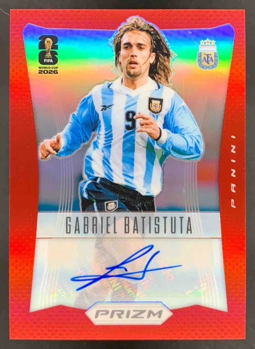 Gabriel Batistuta Soccer Autographed Sports Trading Cards