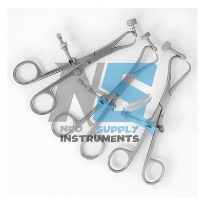 Plate Holding & Drill Guide Forceps Veterinary Orthopedic Instruments Set of 3