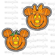 Disney Halloween Pumpkins 2 pc qw Premade Scrapbook Page Paper Piece die cut