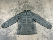 PATAGONIA DOWN SWEATER PUFFER GIRLS JACKET 2 EXTRA LARGE 16-18 GRAY FULL ZIP