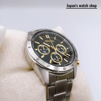 SEIKO SPIRIT Chronograph SBTR015 Black Silver Waterproof