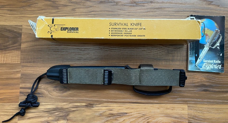 Gutmann Explorer Survival Mango Negro Hoja Fija con Funda Hecho por Marto España Foto 2 de 4
