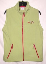 Golf Vest Fairway Outfitters Womans Size M Fleece Lime Green Zip Front & Pockets