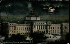 Library of Congress Washington District of Columbia vintage postcard s817