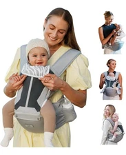 MOMTORY Baby Carrier Safety-Certified 6-in-1 Baby Carrier Newborn to Toddler