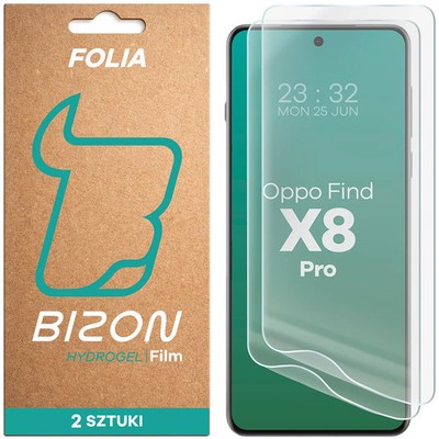 2x Hydrogel Schutzfolie für Oppo Find X8 Pro Bizon Displayschutzfolie Folie Film