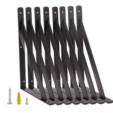 18 inch Heavy Duty Shelf Brackets with Screws, 4 Pack Wall Shelves Brackets w...