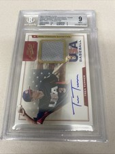 Trea Turner 2012 Prime Cuts USA Jersey/Signature Serial#/199 Beckett 9