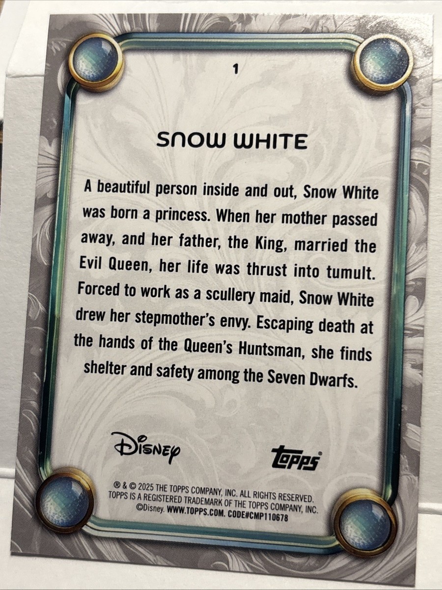 2025 Topps Disney Wonder Snow White Diamante Foil SP #1 | eBay