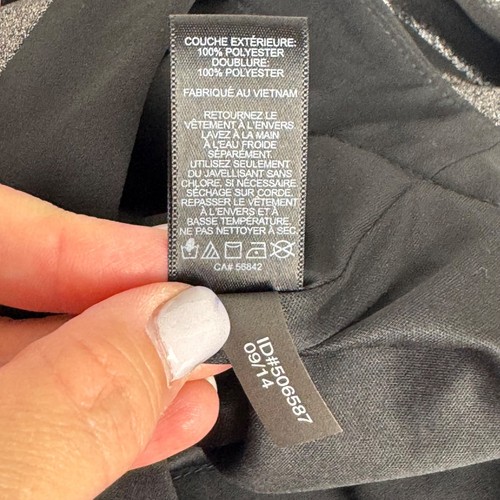 Express NWOT Black Silver Shimmer Maxi Skirt Size 8 Party Casual Sparkle Evening - Picture 9 of 12