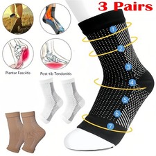 3 Pairs Anti Fatigue Neuropathy Compression Foot Sleeve Support Brace Socks