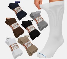 3-12 Pairs Mens Diabetic Crew Socks Health Circulatory Non-Binding Cotton 9-13