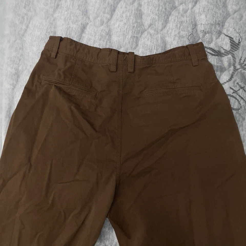 Pantalones Croquis Samuel Drira Marrón Sueltos Hombres Talla M Recortados W32L27 Algodón Cordón Foto 4 de 4