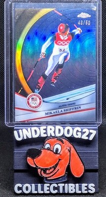 2026 Topps Chrome Olympic Hopefuls Mikaela Shiffrin Gold Refractor 46/50 Alpine