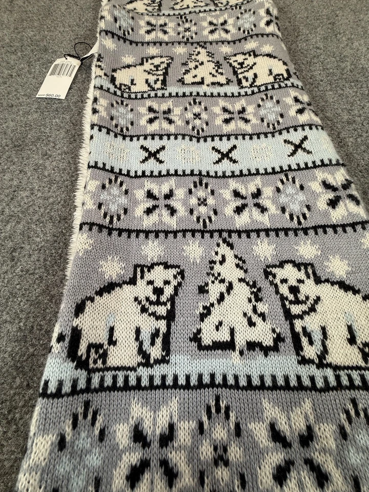 Vera Bradley Cozy Cowl Womens One Size Beary Merry Polar Bear Fleece Scarf Shawl - Image 2 of 4