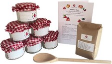 Helen's Own Jam Making Kit - Easy LOW SUGAR JAM - Kit includes 6 Jars, Lids, Do
