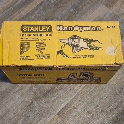 Stanley Handyman H114A Mitre Box Model 19-114 in Original Box Vintage Original