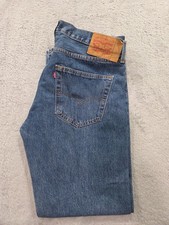 Levi's 501 Jeans Button Fly Premium Medium Wash Blue Men's Sz 36x31