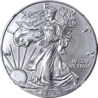 2020 Silver American Eagle $1 NGC MS70 - U.S. State Series - California