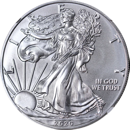 2020 Silver American Eagle $1 NGC MS70 - U.S. State Series - California