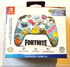 Fortnite Nintendo Switch Rechargeable Wireless Controller Sticker Mania PowerA