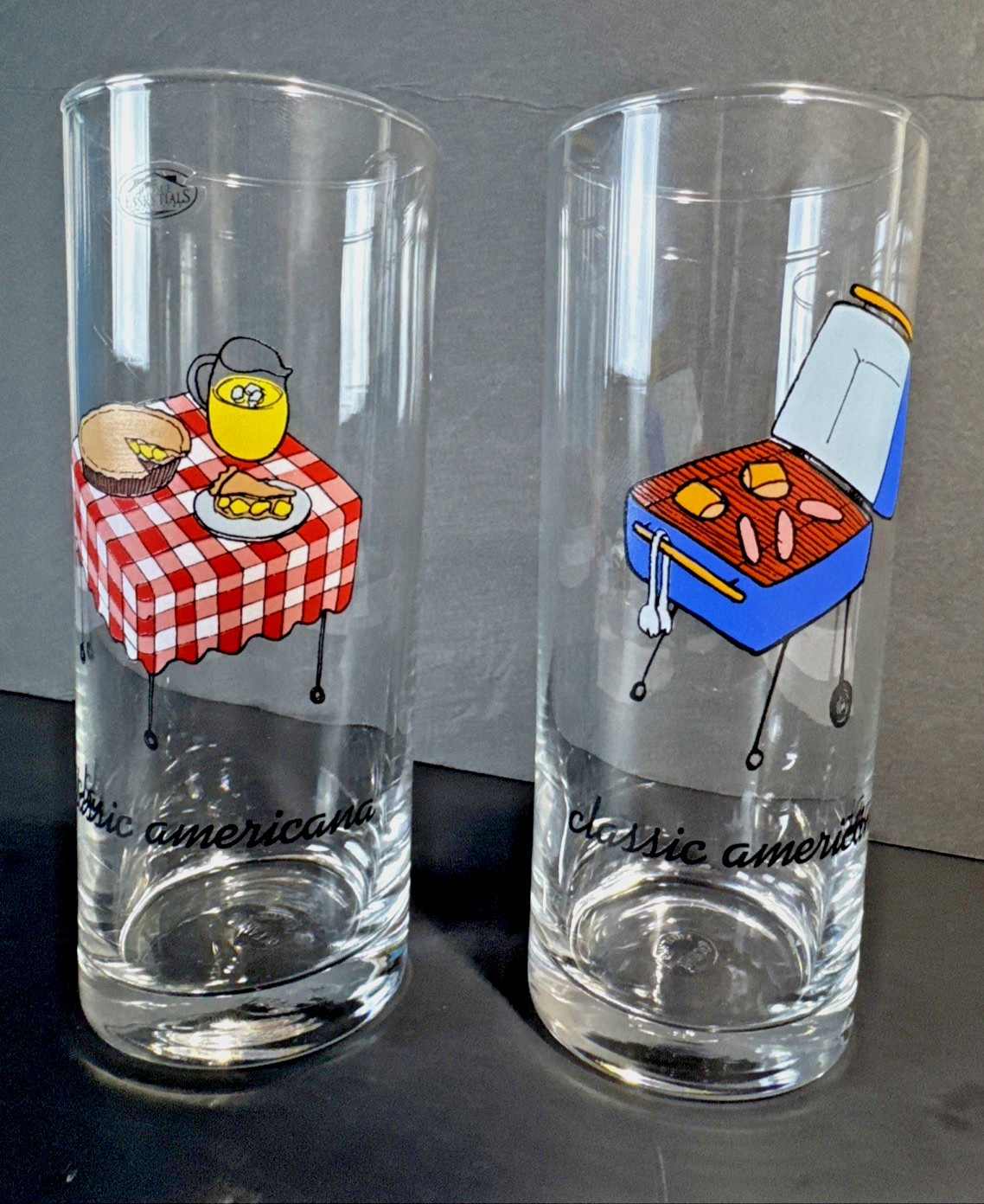 Home Essentials Classic Americana Highball Glasses Set of 2, 6.5" Ocean Thailand