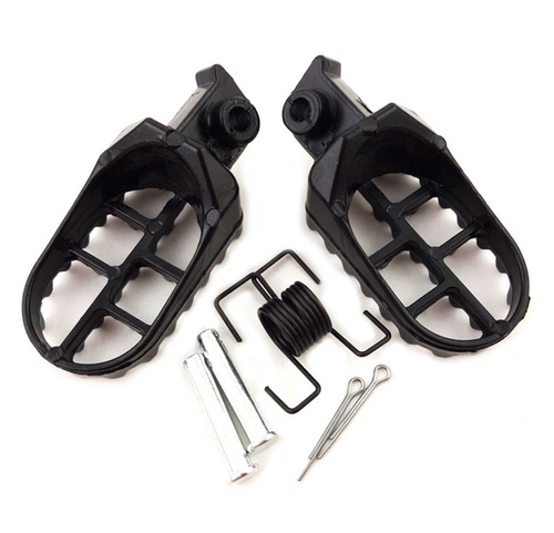 USA 2X Aluminium Alloy Left & Right Motorcycle Foot Pegs Footrest 8mm Bolt Black - Bild 4 von 12