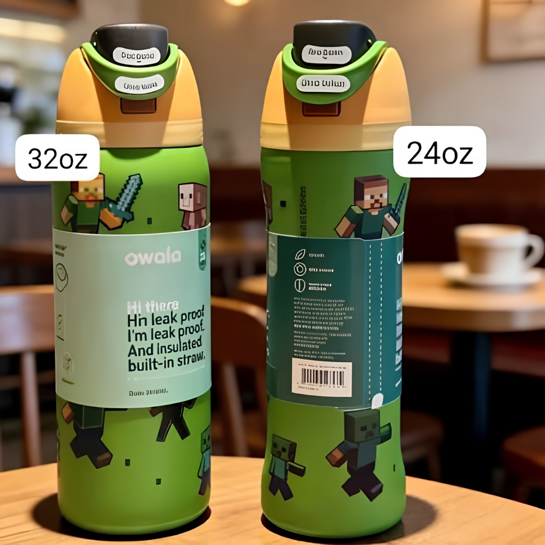 Owala FreeSip Insulated Water Bottle Minecraft Special Edition