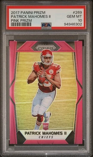 2017 PANINI PRIZM PINK PRIZM #269 PATRICK MAHOMES II ROOKIE RC PSA 10