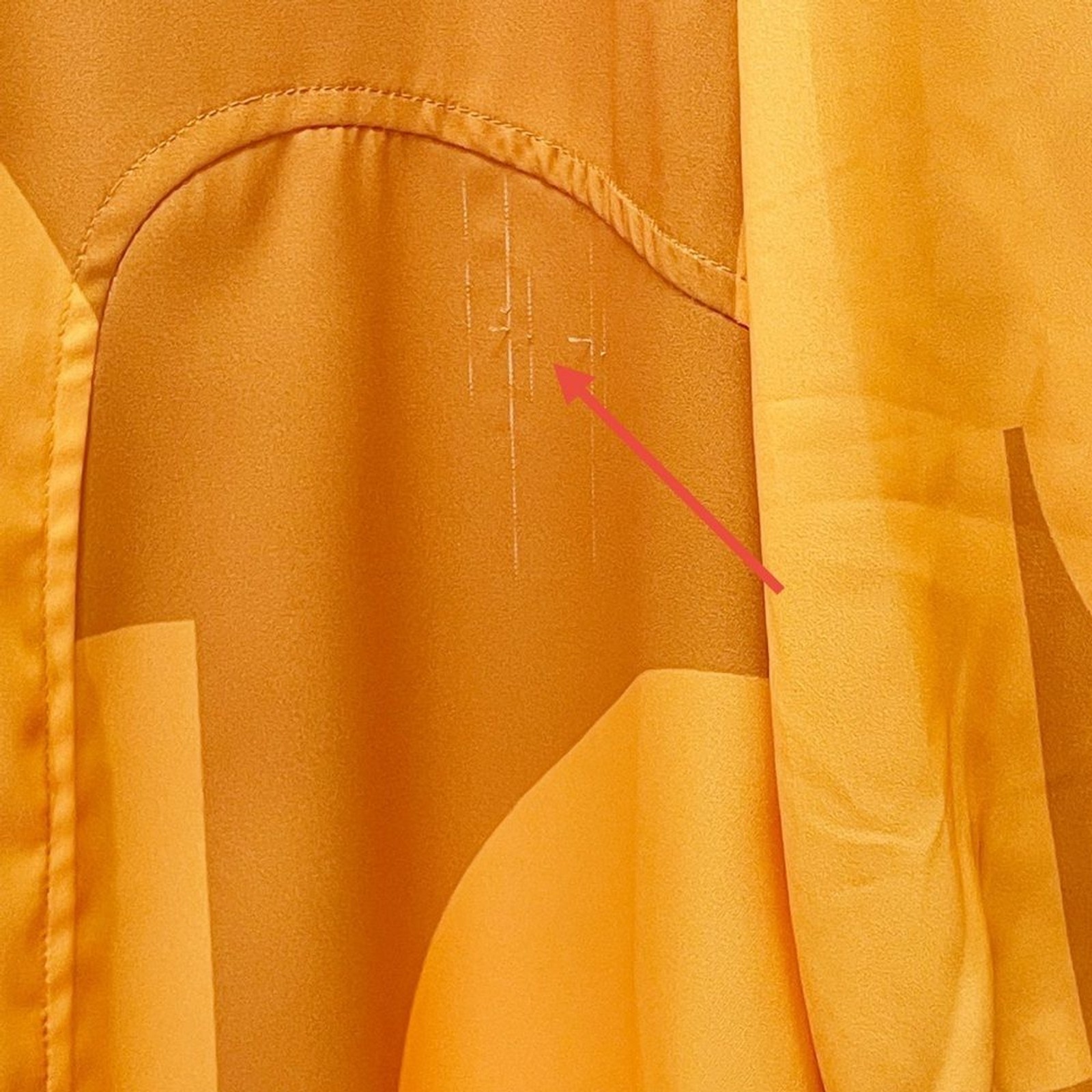 House of Sunny Cinema Dress Orange Yellow Geometric Button Front Midi Size 6 US