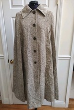 Vintage 70's Jimmy Hourihan of Dublin Donegal Tweed Irish Long Cape Women M
