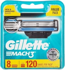 Gillette Mach 3 Razor Refill Cartridges 8 Count