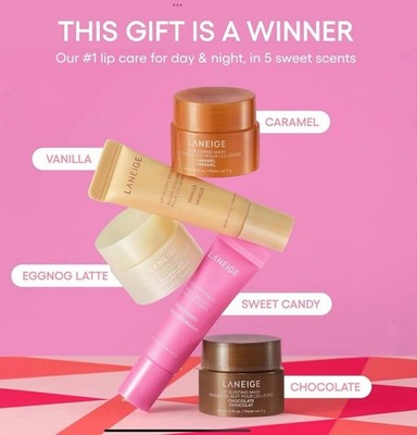 Laneige Skincare & Lip Care Holiday Gift Sets Lip Mask, Water Bank, Lip Glowy Ba