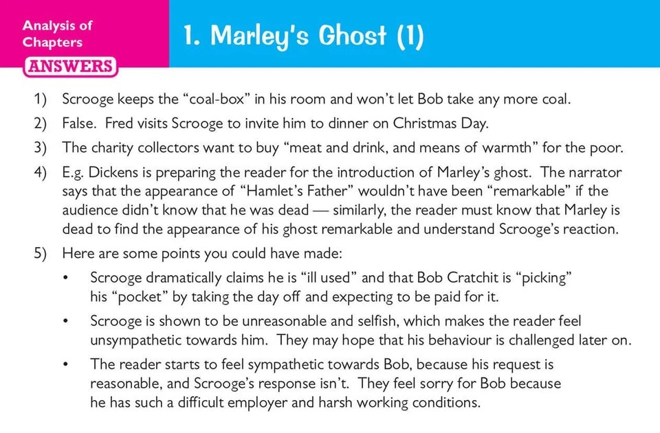 GCSE English - A Christmas Carol Revision Question Cards - Image 4 of 4