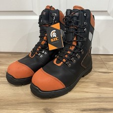 Battler, Arancione | Stivali da lavoro con punta composita di sicurezza per motosega Lumberjack 8"