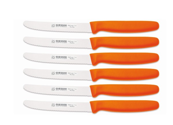 6Er Set Giesser Messer 11 Cm Olive Tomatenmesser BröTchenmesser Universalmesser-image