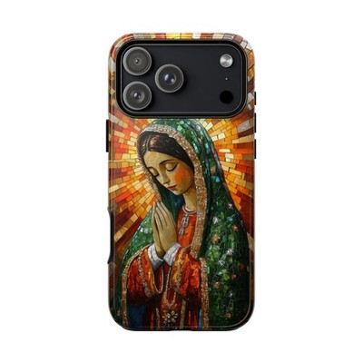 Phone Ink - iPhone | Galaxy | Pixel Case - Virgin Mary Stained Glass Mosaic