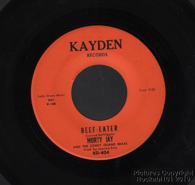 Hear 1966 Morty Jay Rock 45 - Beef-Eater b/w I Don't Care If the Sun Don't Shine
