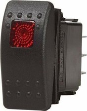 Blue Sea Systems Contura II ON -OFF-ON DPDT Switch, Black