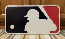 Major League Baseball Logo Metal Sign Vintage Style Wall Decor Bat Ball Helmet