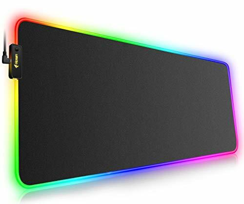Hcman Tappetino per Mouse da Gioco RGB Grande,(800×300×4 mm) XXL Led (u8q)