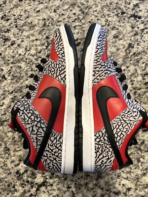 Nike SB Dunk Low Pro x Supreme Red Cement OG Box | eBay