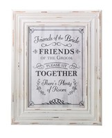 White Shabby Chic Frame Please Sit Together Wedding Ceremony Sign White Shabby Chic Frame Please Sit Together Wedding Ceremony Sign