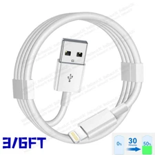 Fast Charger Long Cable USB Lead Cord Wire For Apple iPhone 13 12 11 6 7 8 XS XR