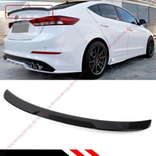 For 2017-18 Hyundai Elantra Painted Glossy Black H Style Trunk Lid Spoiler Wing 