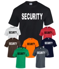 Security T-Shirt Event Staff Uniform Employee Party Security Men Tee Shirt S-3XL