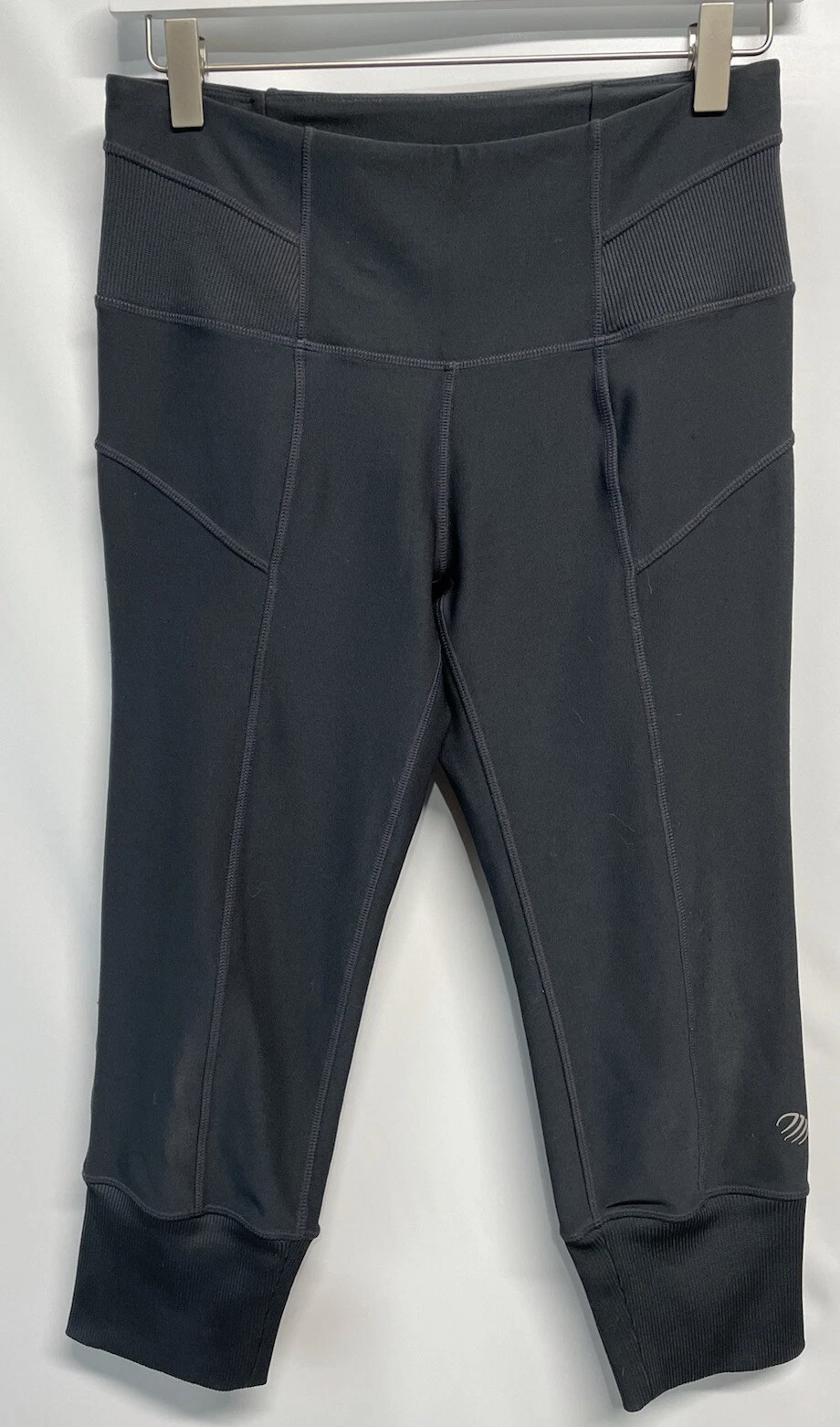 mpg cropped athletic capri length ribbed detail epoc leggings